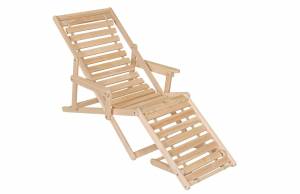 Шезлонг с подлокотниками Чивас, Натуральное дерево Шезлонг с подлокотниками Чивас, Натуральное дерево