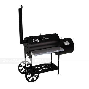 Гриль-Смокер XL, из стали толщиной 4 мм, с топкой справа, в термостойкой покраске