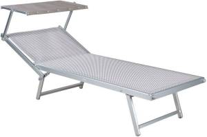Шезлонг-лежак металлический VIP 2100х1000х470 мм