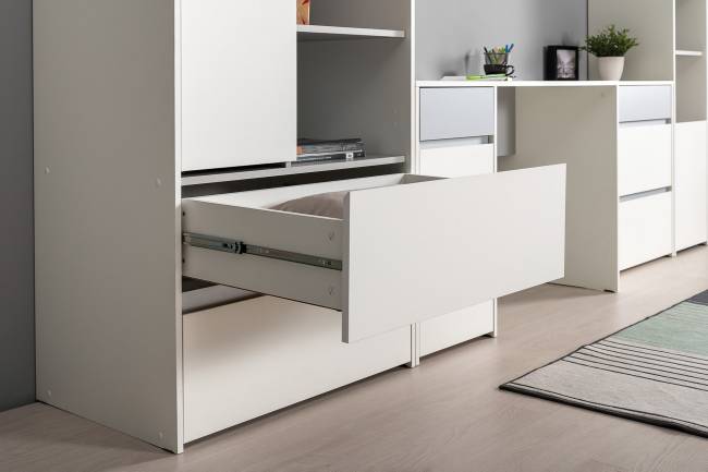 Шкаф для одежды Торонто 13.333 цвет белый шагрень/стальной серый