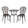 Комплект Secret de Maison Романс/Romance (стол+2 стула) алюминиевый сплав, D60/H67, 53х41х89см, бронзовый бронза/bronze алюминиевый сплав Комплект Secret de Maison Романс/Romance (стол+2 стула) алюминиевый сплав, D60/H67, 53х41х89см, бронзовый бронза/bronze алюминиевый сплав