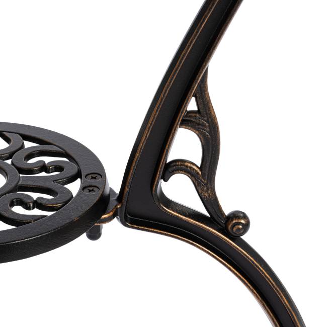 Комплект Secret de Maison Романс/Romance (стол+2 стула) алюминиевый сплав, D60/H67, 53х41х89см, бронзовый бронза/bronze алюминиевый сплав Комплект Secret de Maison Романс/Romance (стол+2 стула) алюминиевый сплав, D60/H67, 53х41х89см, бронзовый бронза/bronze алюминиевый сплав