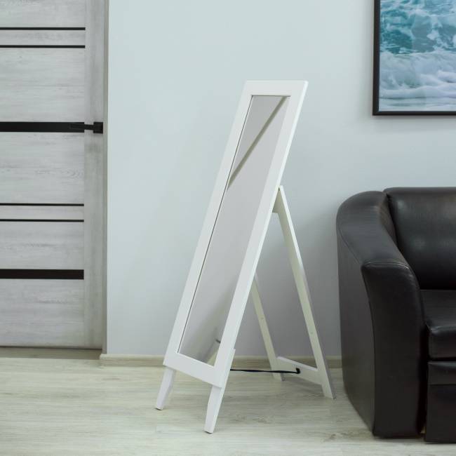 Зеркало напольное BeautyStyle 1 белый 130 см х 35 см