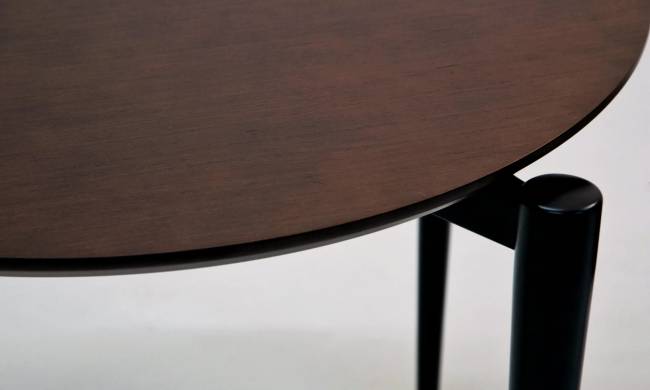 Стол Pawook К 90 чёрный/орех