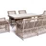 "Катания" обеденная группа плетеная на 6 персон, цвет бежевый "Катания" обеденная группа плетеная на 6 персон, цвет бежевый