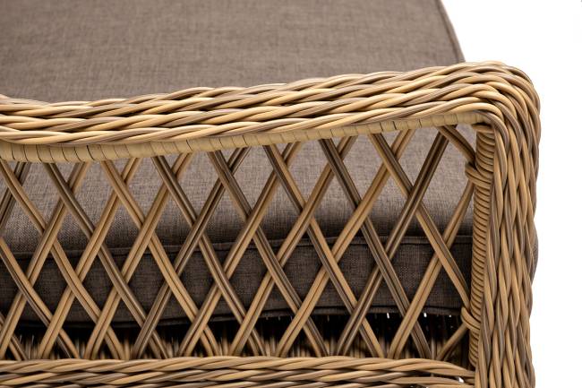 "Катания" обеденная группа плетеная на 6 персон, цвет соломенный