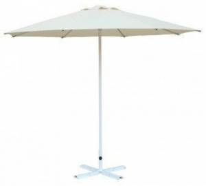 Зонт Митек уличный D2,5 м круглый без волана, алюминий, с подставкой