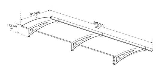 Дверной козырек Palram Canopia Aquila 2050