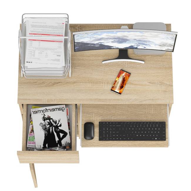 Стол компьютерный Мори МС-1 левый цвет дуб сонома Стол компьютерный Мори МС-1 левый цвет дуб сонома