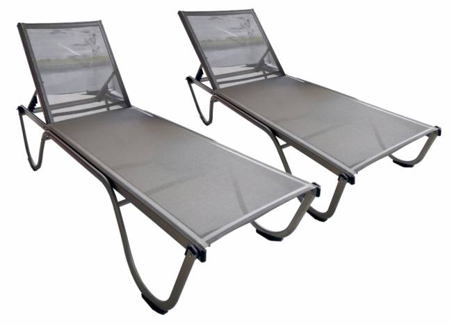 Комплект из 2 шезлонгов Ankara тортора 1920х650х870 мм