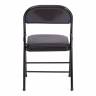 Стул складной FOLDER (mod. 3022G) / 1 шт. в упаковке каркас: металл, сиденье/спинка: экокожа, 46.5 х 47.5 х 79 см, black (черный) / black (черный) черный каркас: металл, сиденье/спинка: экокожа
