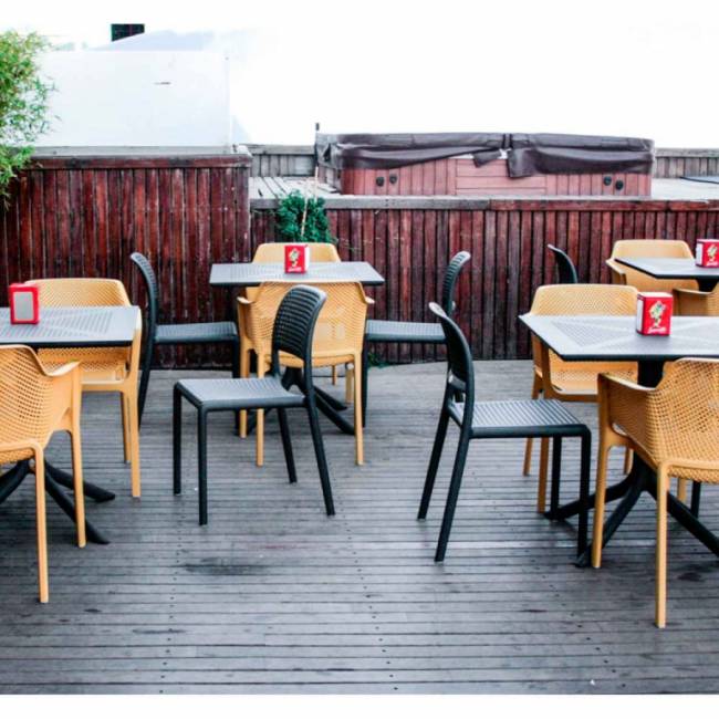 Стул пластиковый Bora Bistrot антрацит 490х540х830 мм Стул пластиковый Bora Bistrot антрацит 490х540х830 мм