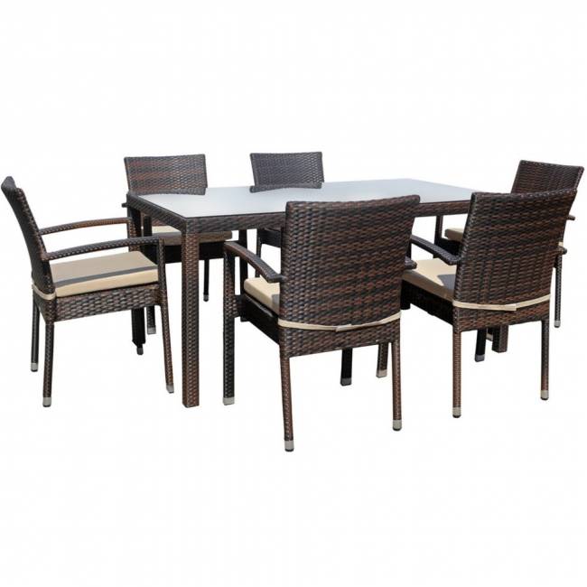 Плетеный стул MILANO, темно-коричневый