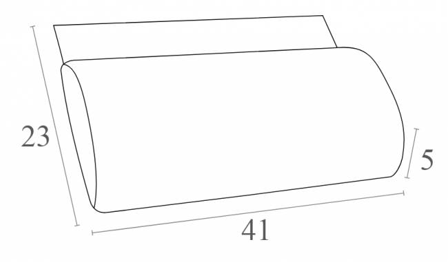 Подушка-подголовник для шезлонга Slim темно-серый 410х230х50 мм Подушка-подголовник для шезлонга Slim темно-серый 410х230х50 мм