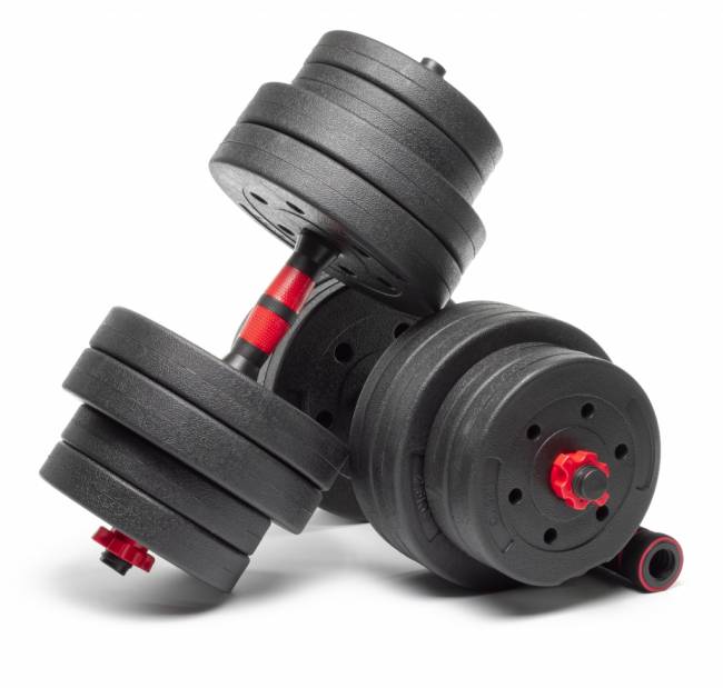 Набор композитных гантелей AMETIST 30 кг с соединительным грифом Набор композитных гантелей AMETIST 30 кг с соединительным грифом