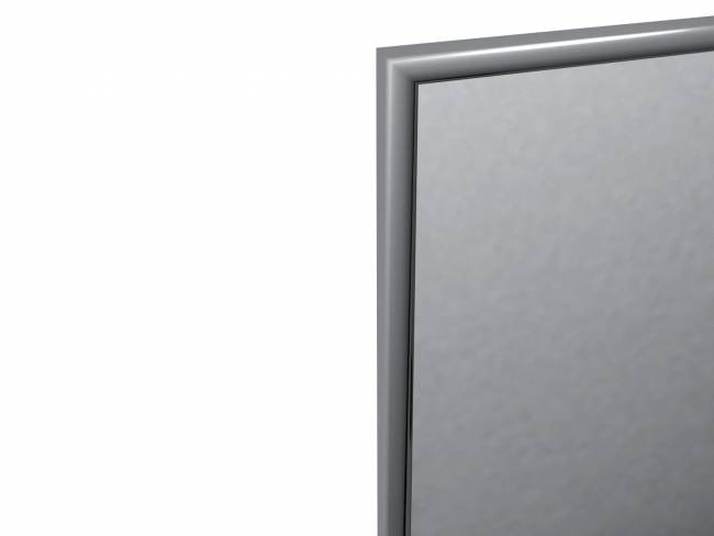 Зеркало настенное в раме Сельетта-5, глянец серебро 150 см х 50 см