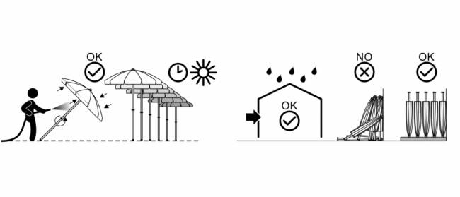 Зонт пляжный профессиональный Ø2.2 м Picasso под дерево Ø2200 мм