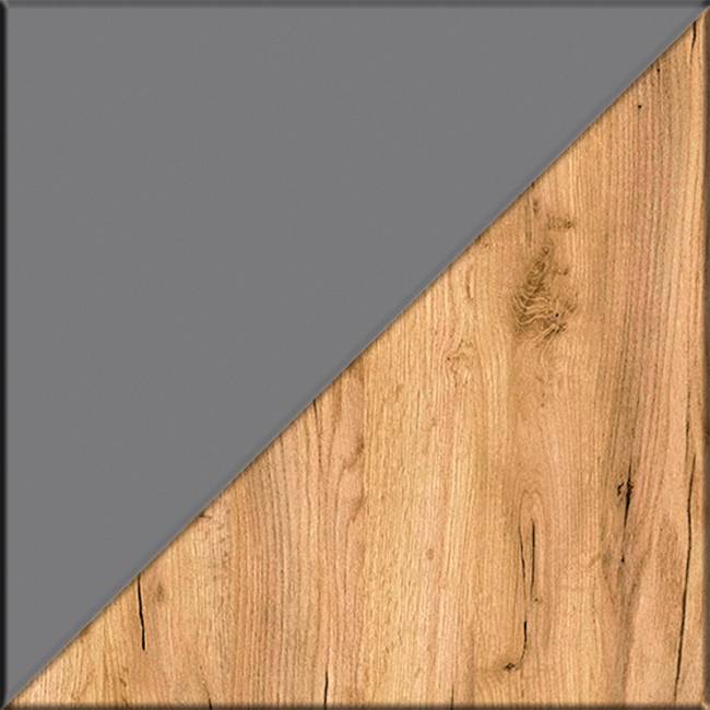 Пенал-витрина в гостиную Остин 16.394.03 цвет серый графит/дуб крафт золотой