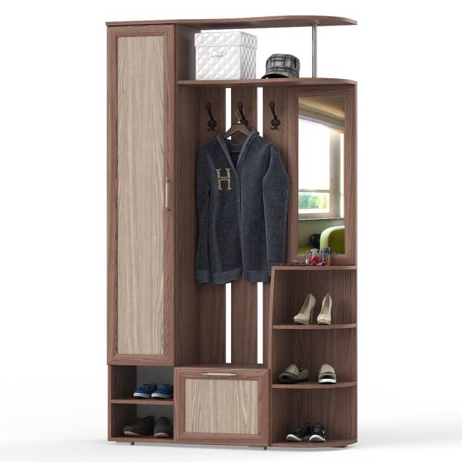 Прихожая Ксения-2, цвет ясень шимо светлый/ясень шимо тёмный Прихожая Ксения-2, цвет ясень шимо светлый/ясень шимо тёмный