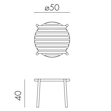 Столик пластиковый журнальный Doga антрацит Ø500х400 мм