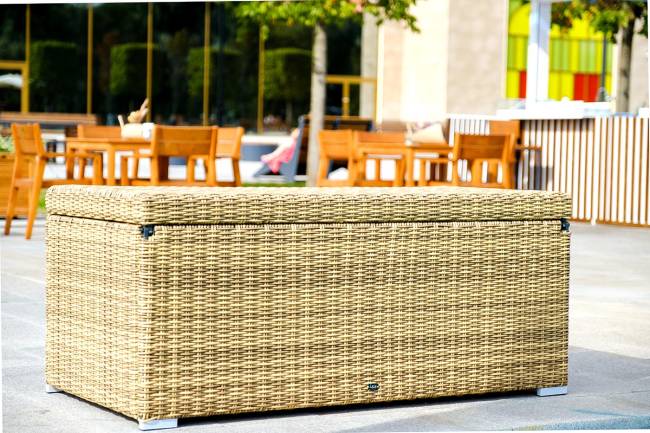 "Порту" сундук водонепроницаемый из искусственного ротанга, цвет соломенный "Порту" сундук водонепроницаемый из искусственного ротанга, цвет соломенный