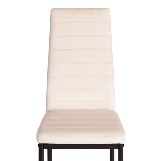 Стул Easy (mod. 24-1) / 1 шт. в упаковке металл, вельвет, 49 х 41 х 98 см, light beige (светло-бежевый) HLR2 / черный light beige (светло-бежевый) HLR2 / черный металл, вельвет