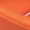 Кресло дизайнерское DOBRIN EMILY, оранжевая ткань AF, хромированная сталь