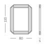 Зеркало пластиковое Cordiale Mirror M Standard 800х50х1100 мм