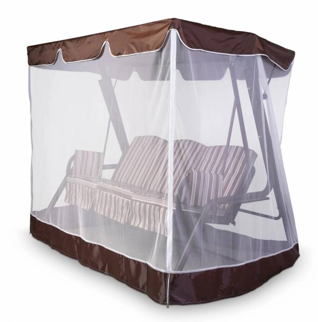 Тент-крыша + москитная сетка Элит Люкс/Оазис 210х125х185, шоколад Тент-крыша + москитная сетка Элит Люкс/Оазис 210х125х185, шоколад