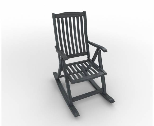 Кресло-качалка из дуба "Leda", раскладное 