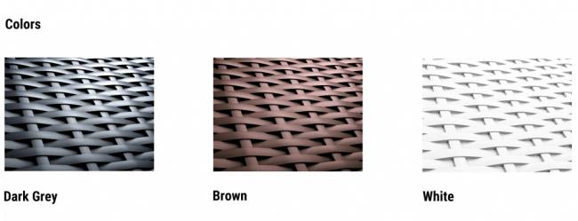 Качели пластиковые плетеные с подушкой Hawaii антрацит 2250х1640х2020 мм