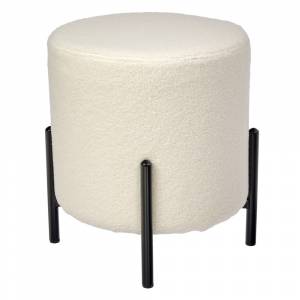 Стул-пуф Otis белый, искусственный мех Стул-пуф Otis белый, искусственный мех