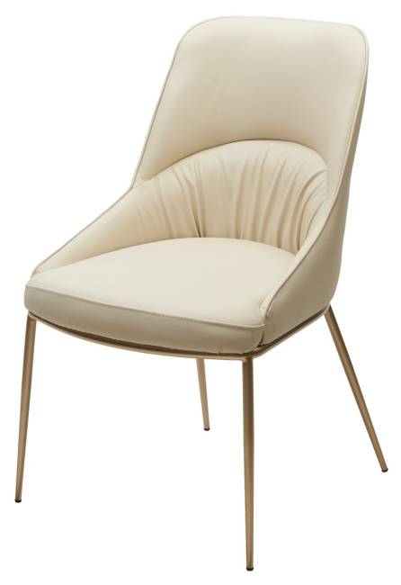 Стул АБРИОЛА (ABRIOLA) цвет МОЛОЧНЫЙ Milk T1-02, экокожа / шампань, ®DISAUR Стул АБРИОЛА (ABRIOLA) цвет МОЛОЧНЫЙ Milk T1-02, экокожа / шампань, ®DISAUR