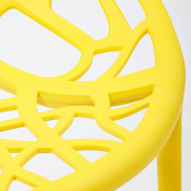 Стул BUSH (mod. 017) / 1 шт. в упаковке пластик, 60*58,5*80см, желтый желтый пластик