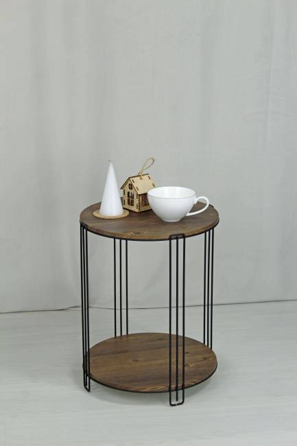 Столик кофейный Sheffilton SHT-CT33 черный муар/светлый орех