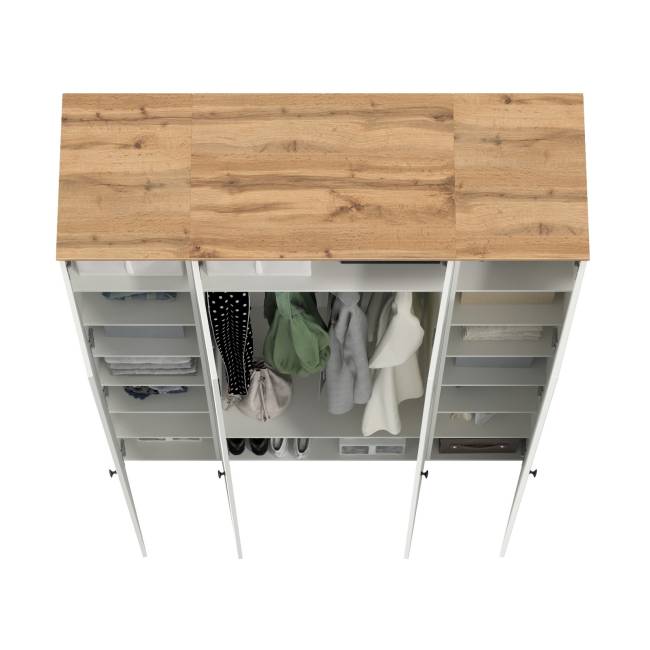 Набор шкафов Остин № 2 цвет белый шагрень/дуб крафт золотой