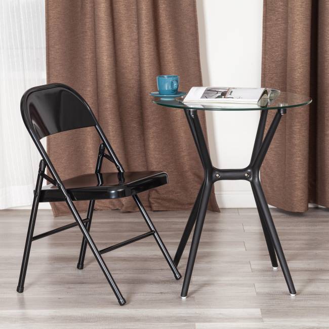 Стул складной FOLDER (mod. 3023(II)) металлический, 46,5 x 48 x 75, (Black) (Комплект из 6 шт.) черный металлический Стул складной FOLDER (mod. 3023(II)) металлический, 46,5 x 48 x 75, (Black) (Комплект из 6 шт.) черный металлический