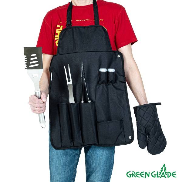 Набор для гриля из 6 предметов в фартуке ST001 Набор для гриля из 6 предметов в фартуке ST001