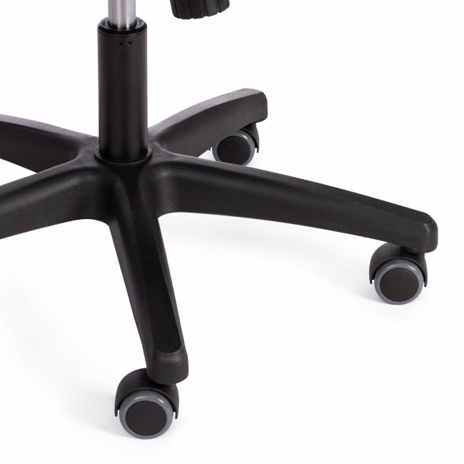 Кресло PRACTIC (мп) флок/кож/зам , серый/металлик, 29/W-12/36 серый/металлик флок/кож/зам