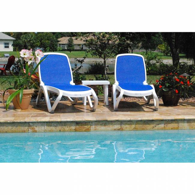 Столик пластиковый для лежака Rodi белый 460х460х400 мм