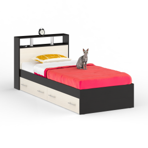 Кровать с ящиками Камелия 900 цвет венге/дуб лоредо