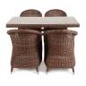 "Латте - 140 R" обеденная группа плетеная, цвет коричневый "Латте - 140 R" обеденная группа плетеная, цвет коричневый