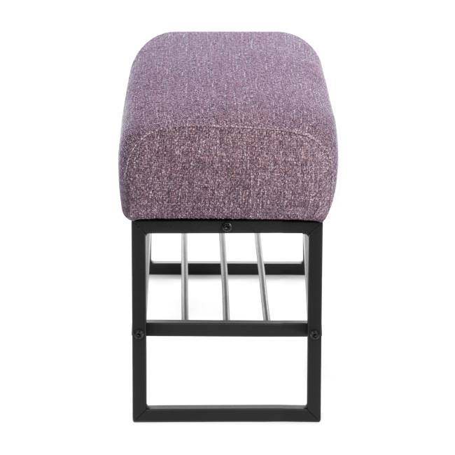 Банкетка-обувница Charli Lux/Чарли Люкс велюр/букле, VT shape wood rose какао велюр/букле