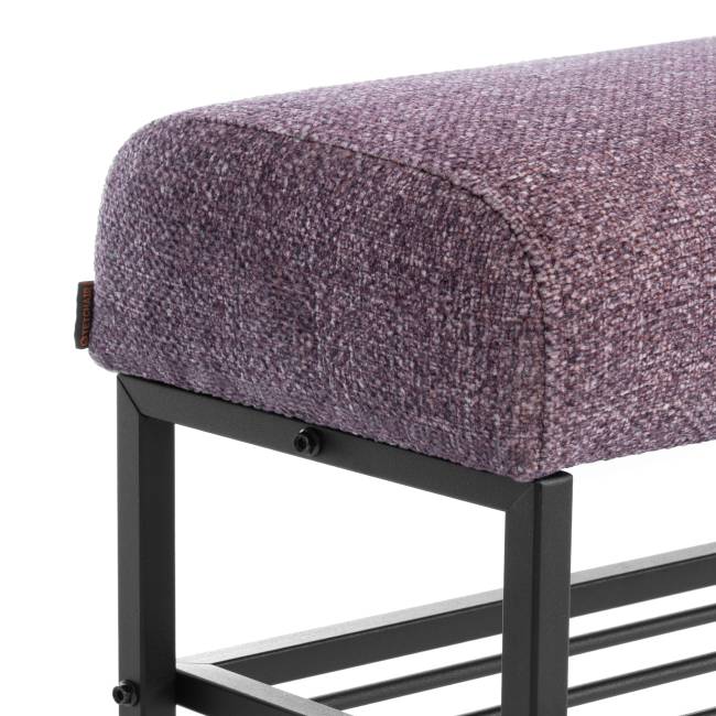 Банкетка-обувница Charli Lux/Чарли Люкс велюр/букле, VT shape wood rose какао велюр/букле