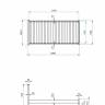 Кровать Rino 1600 х 2000 ясень, белёный