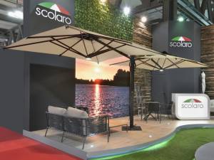 Зонт профессиональный двухкупольный 3.5х7.5 м Galaxia Dual T Carbon антрацит, слоновая кость 3500х7500 мм