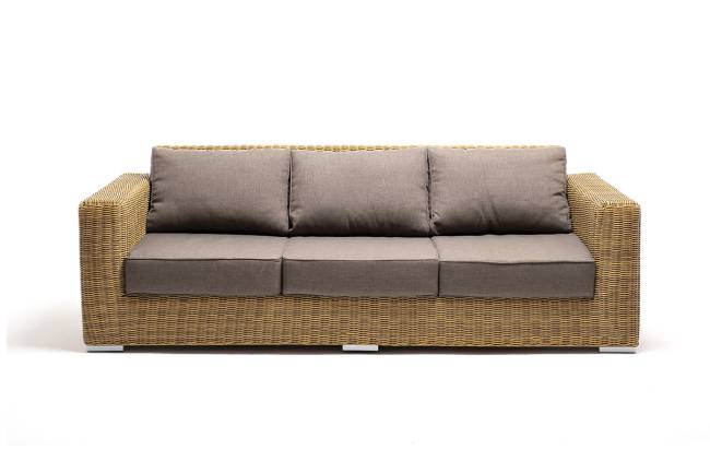 "Боно" диван из искусственного ротанга трехместный, цвет соломенный "Боно" диван из искусственного ротанга трехместный, цвет соломенный