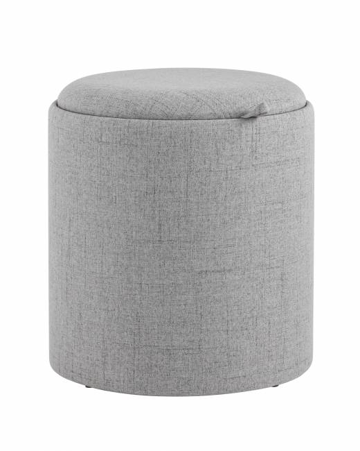 Пуф-столик с ящиком Хюгге S рогожка серый