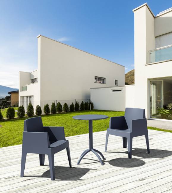 Стол пластиковый Octopus темно-серый Ø600х750 мм Стол пластиковый Octopus темно-серый Ø600х750 мм