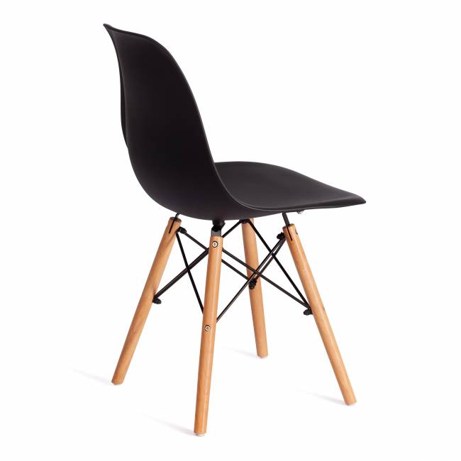 Стул CINDY (EAMES) (mod. 1801) дерево бук/металл/сиденье пластик, 45x51x82 см, Black (черный) (Комплект из 4 шт.) черный дерево бук/металл/сиденье пластик Стул CINDY (EAMES) (mod. 1801) дерево бук/металл/сиденье пластик, 45x51x82 см, Black (черный) (Комплект из 4 шт.) черный дерево бук/металл/сиденье пластик